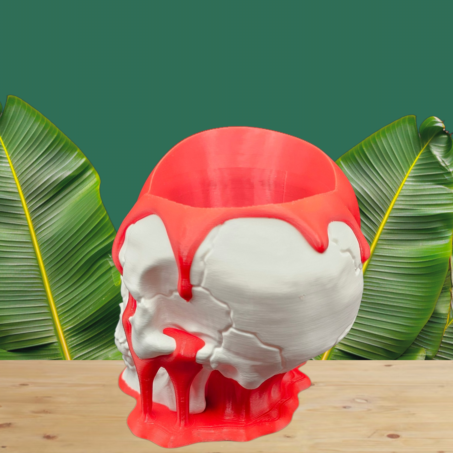Dual-Sided Skull & Heart Planter | 3D Printed PETG - Love and Decay