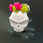 Angry Skull Planter - 3D Printed