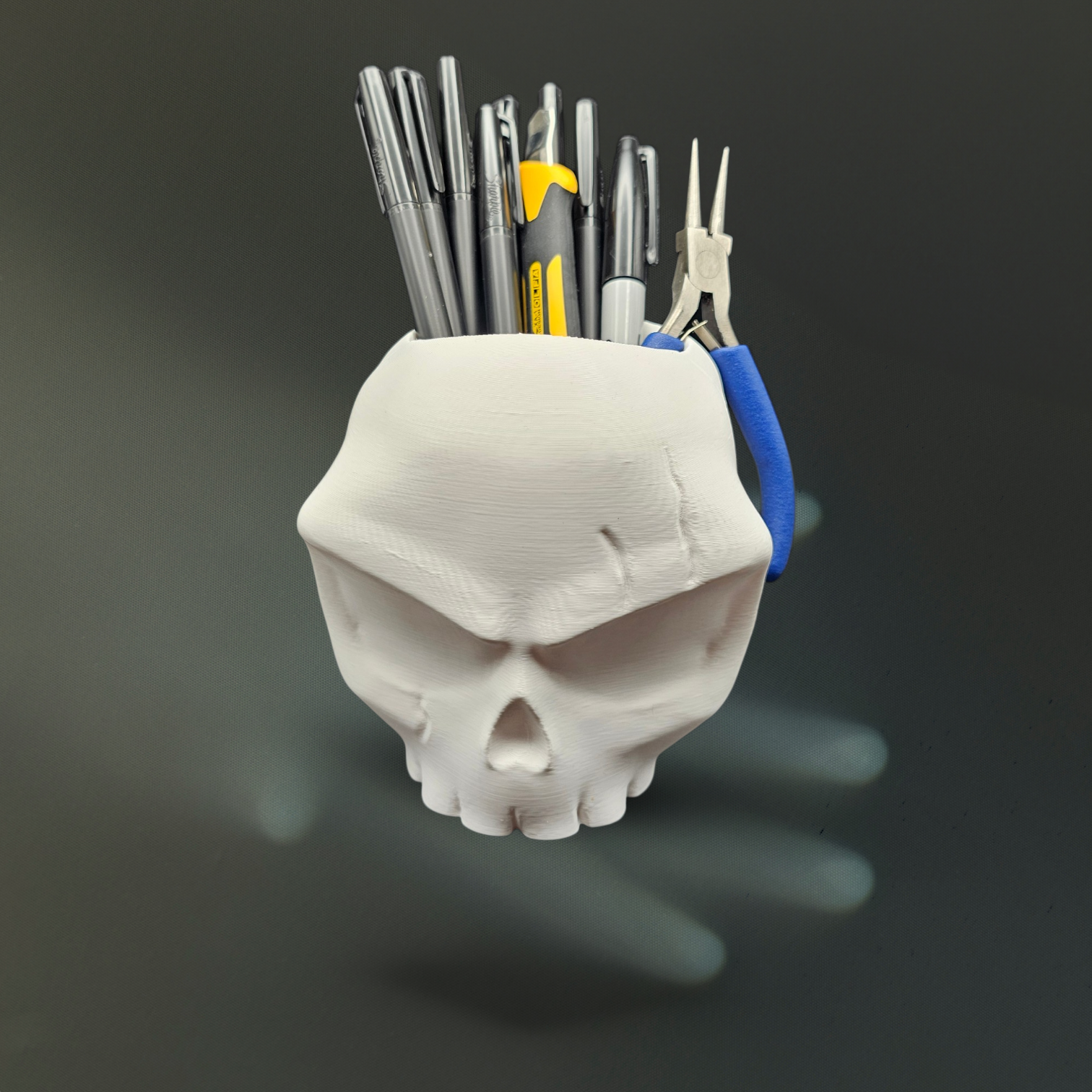 Angry Skull Planter - 3D Printed