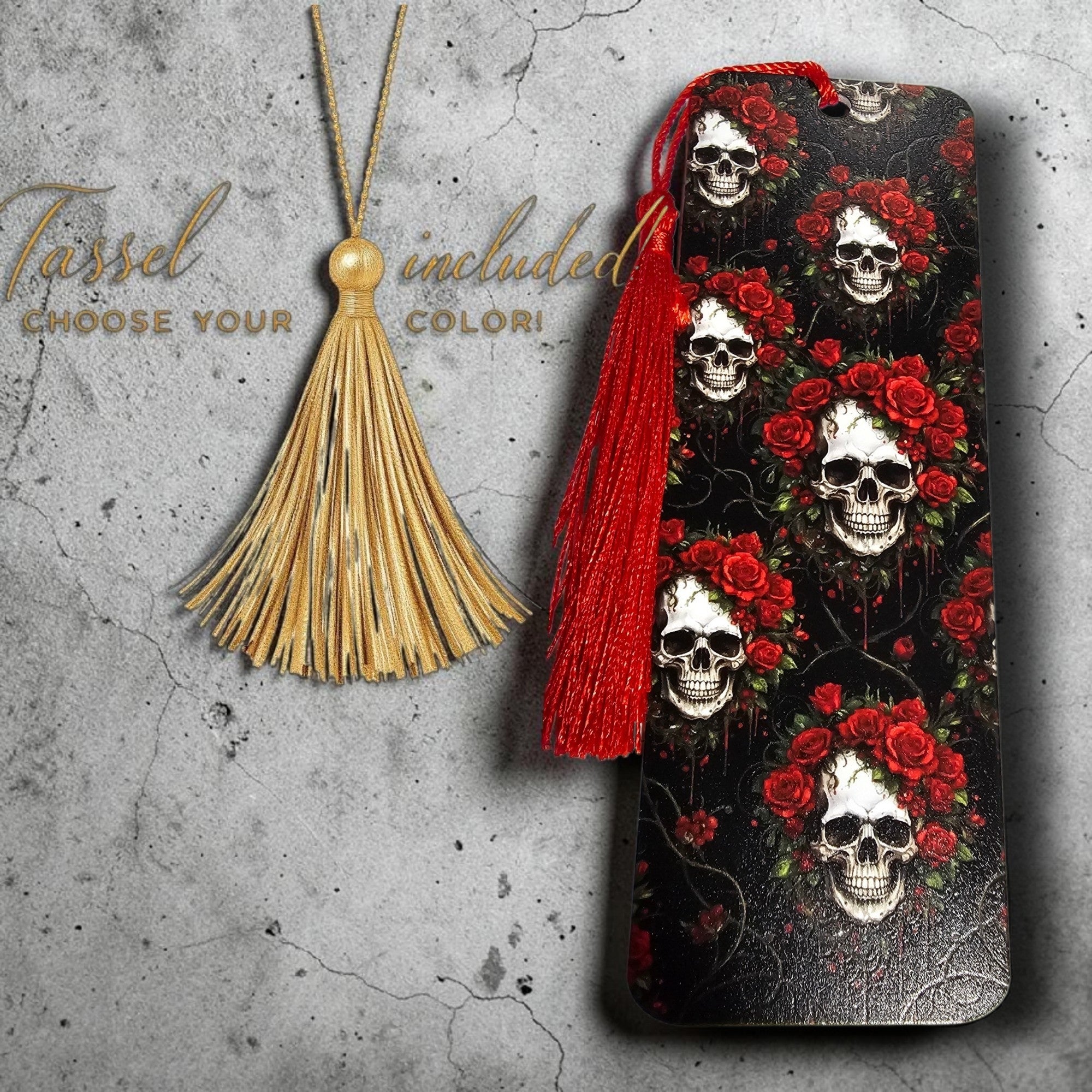 Acrylic Bookmark | 2"x6" | Choose from Stock Designs & Tassel Color | UV Printed
