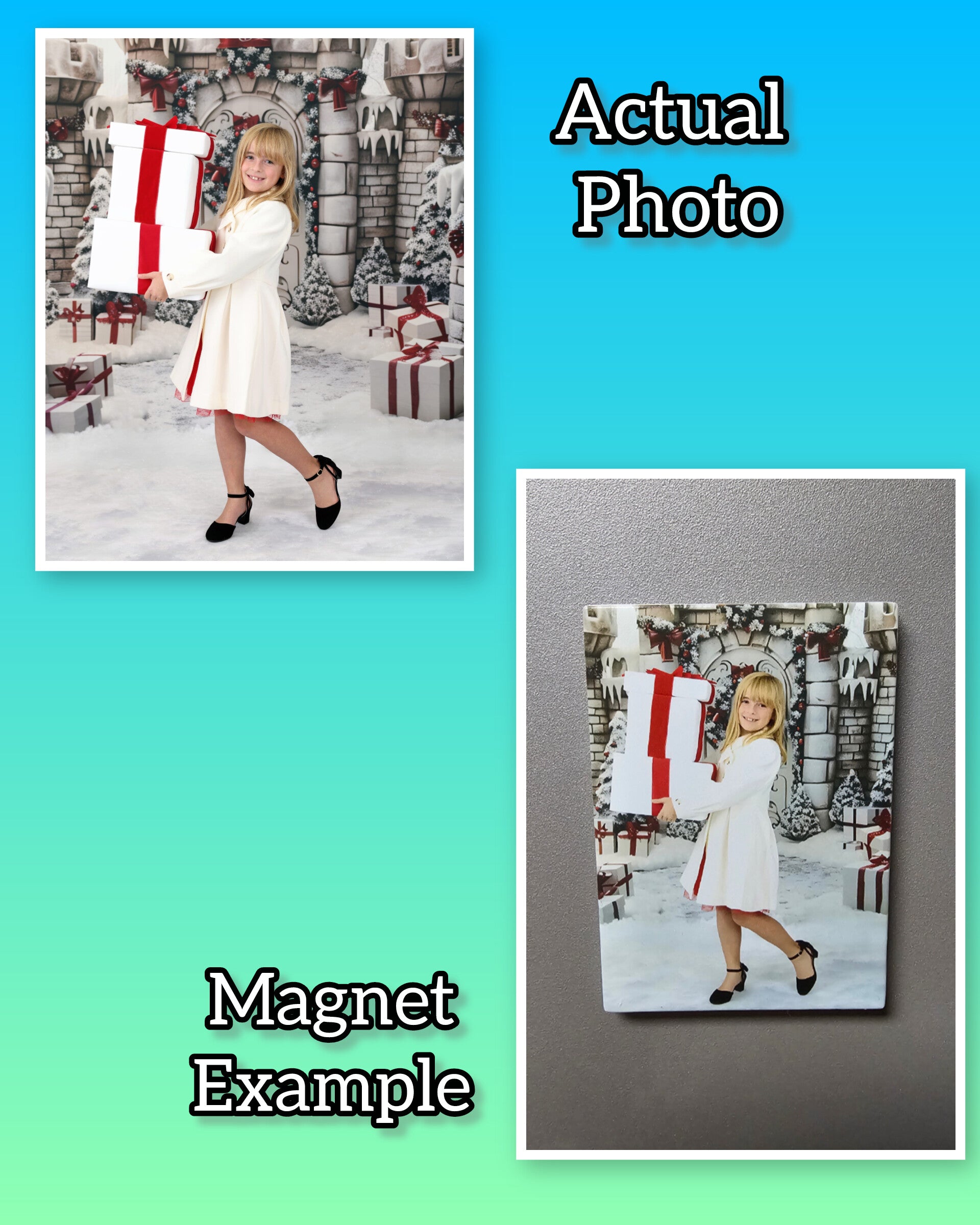 Custom Printed Glass Magnet - Personalized Photo Magnet