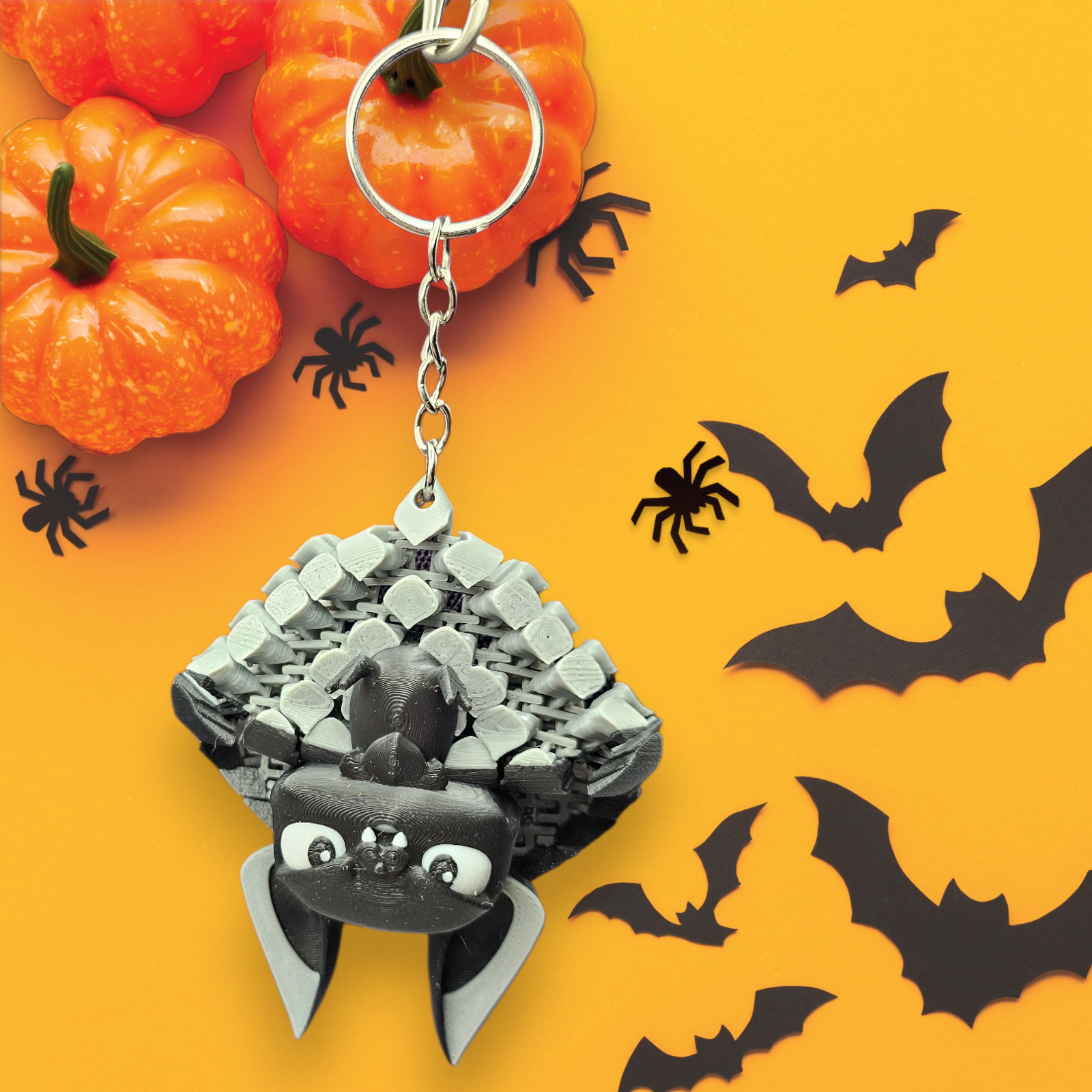 Bat Fidget Keychain - 3D Printed Flexi Pet