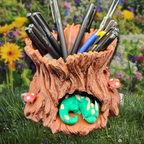 Sleeping Baby Dragon Planter Slumber Stump – 3D Printed in PETG