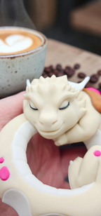 Sleeping Dragon Donut, "Dragonut" - 3D Printed