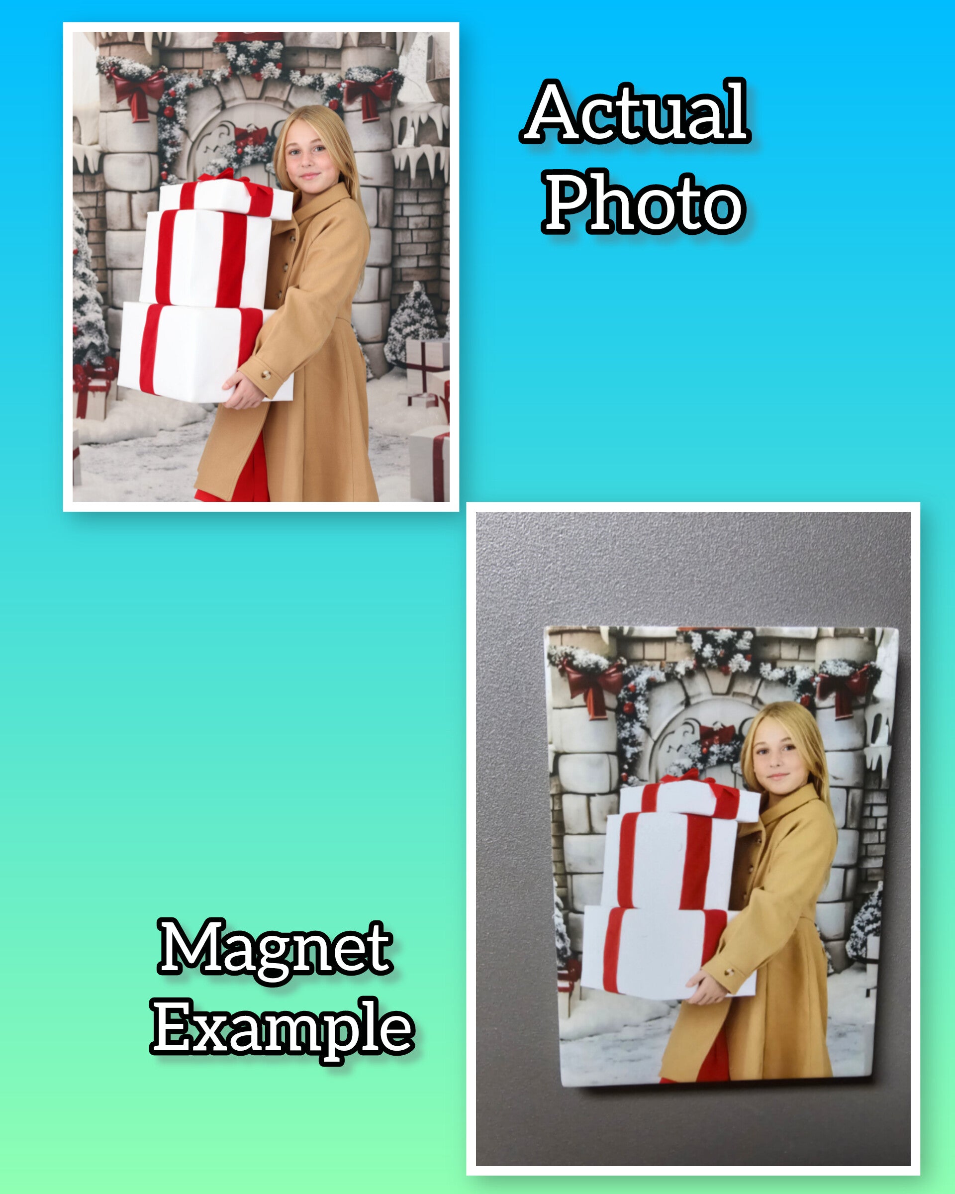Custom Printed Glass Magnet - Personalized Photo Magnet