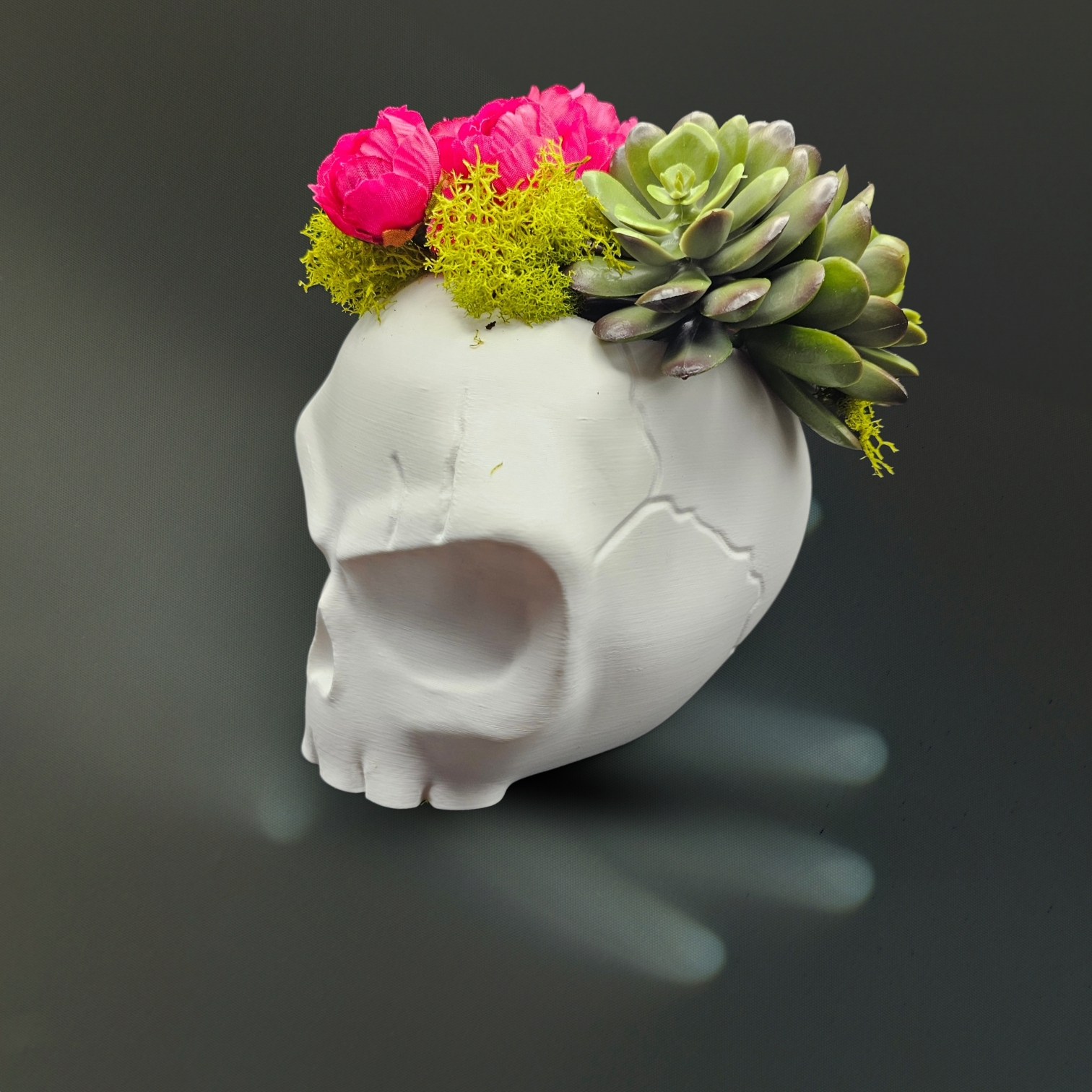 Angry Skull Planter - 3D Printed