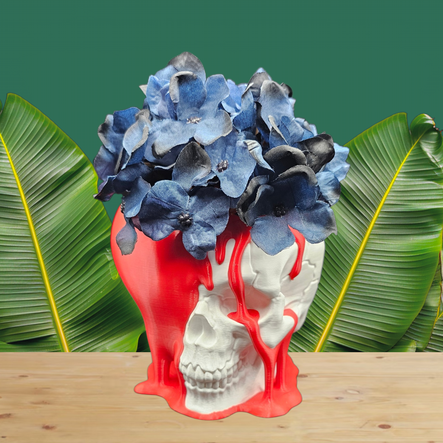 Dual-Sided Skull & Heart Planter | 3D Printed PETG - Love and Decay