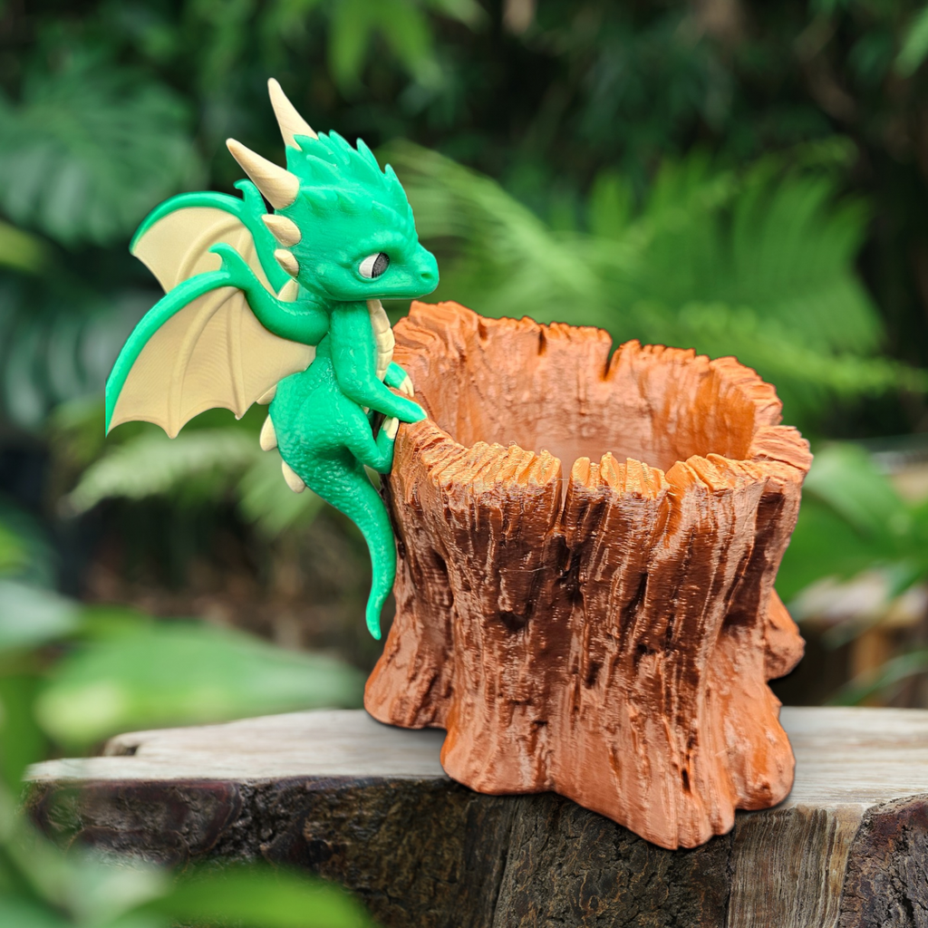 Garden Scout Mythical Dragon Planter – 3D Printed in Durable PETG