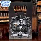 Personalized Groomsman/Best Man Bottle Opener Card - Stainless Steel Wallet Size