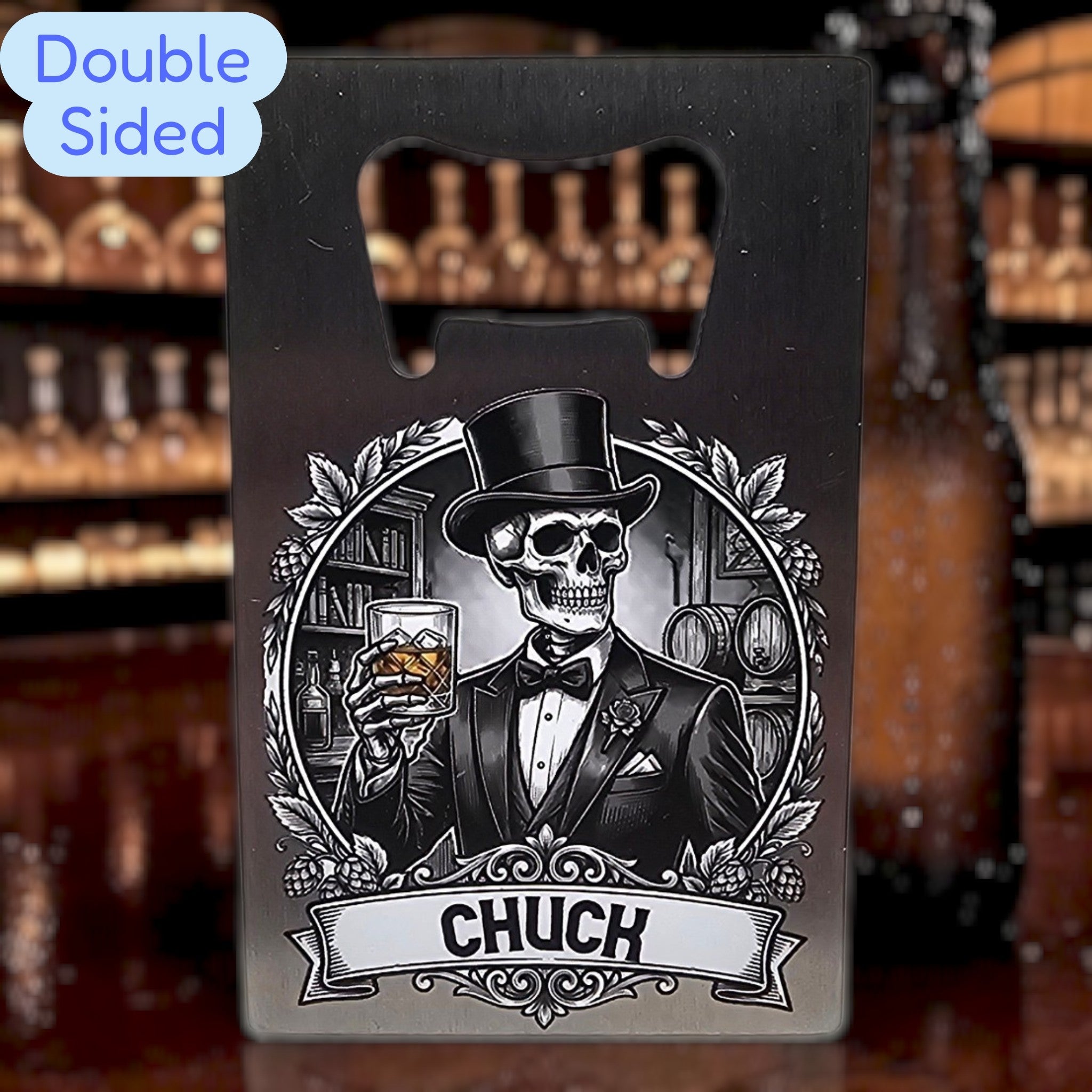 Personalized Groomsman/Best Man Bottle Opener Card - Stainless Steel Wallet Size