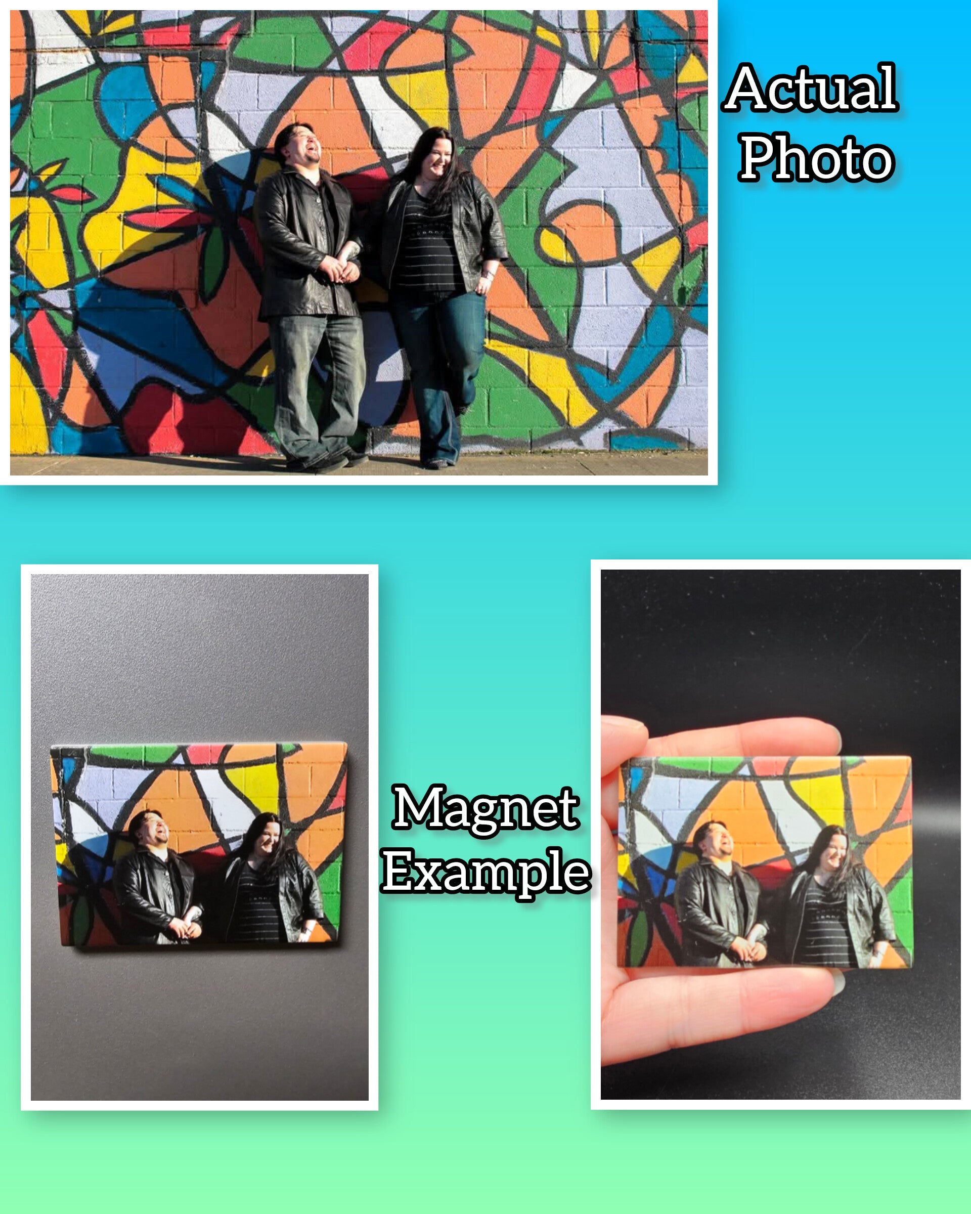 Custom Printed Glass Magnet - Personalized Photo Magnet