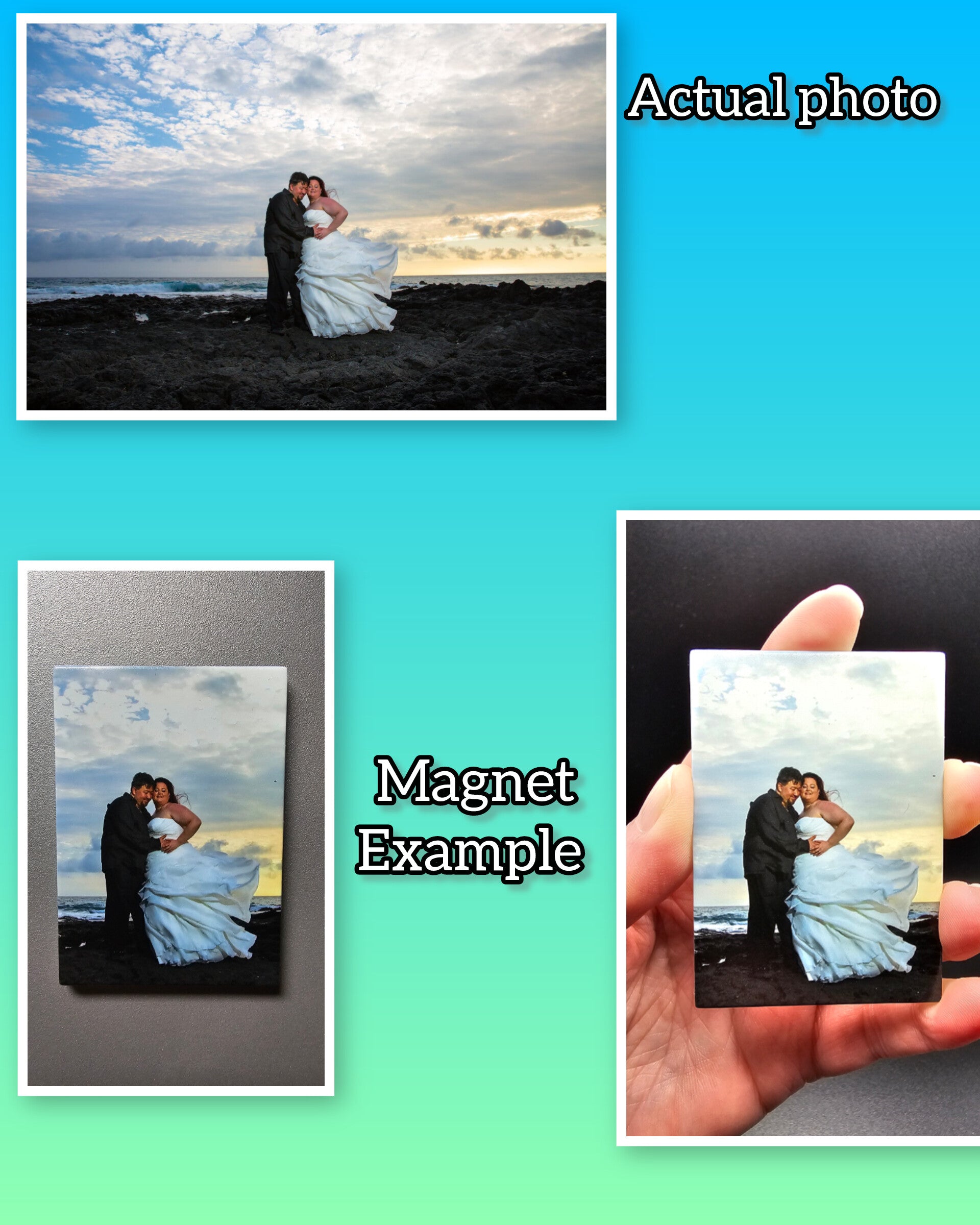Custom Printed Glass Magnet - Personalized Photo Magnet