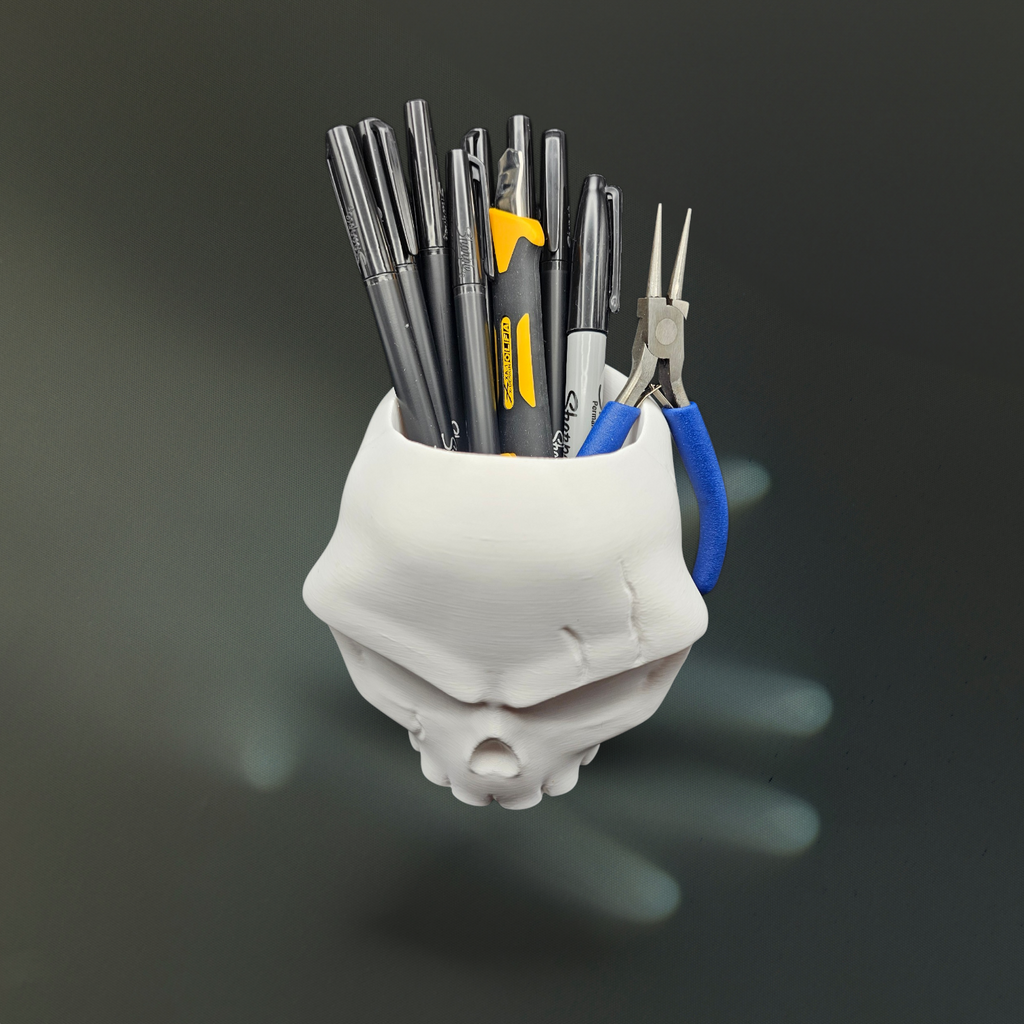 Angry Skull Planter - 3D Printed