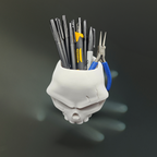 Angry Skull Planter - 3D Printed