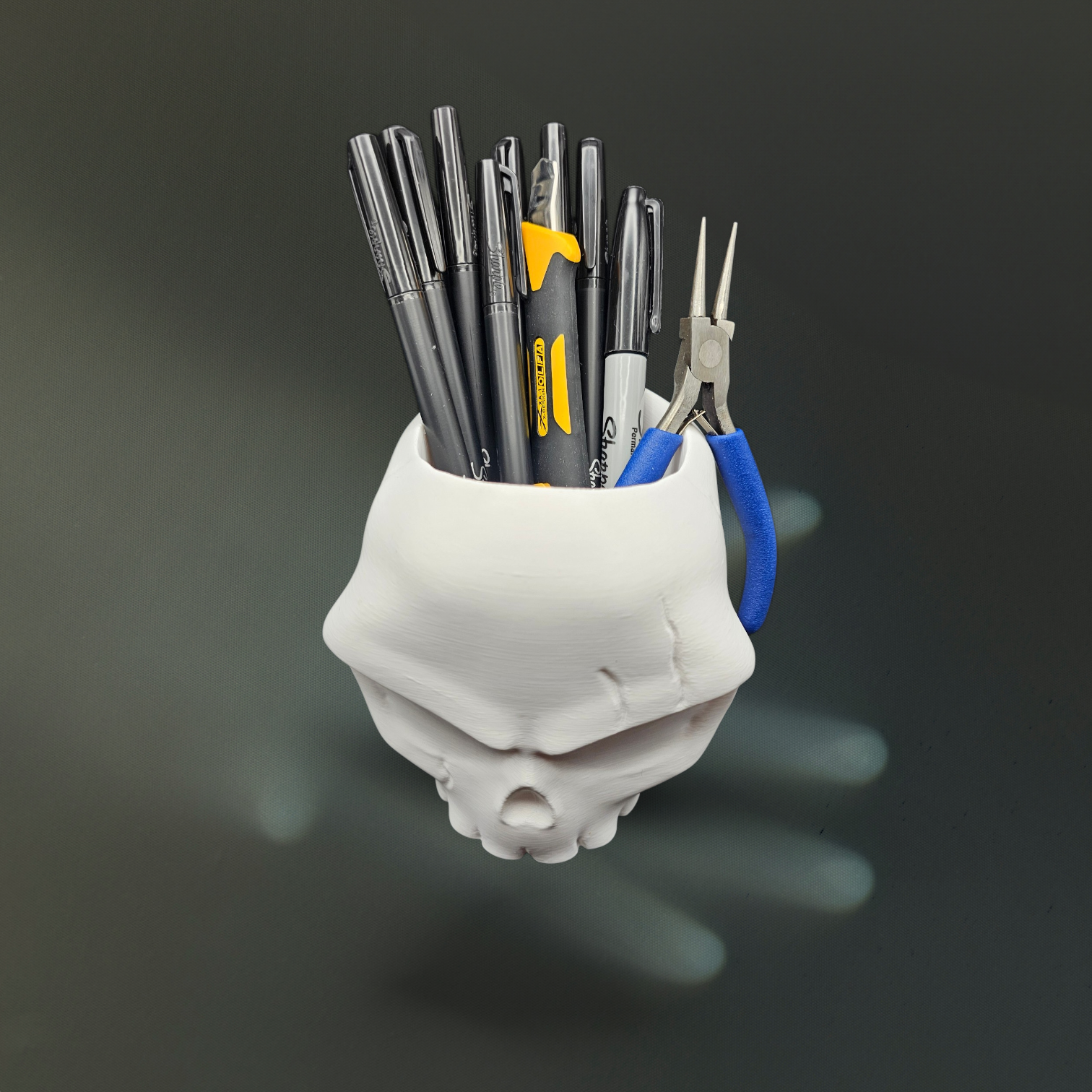 Angry Skull Planter - 3D Printed