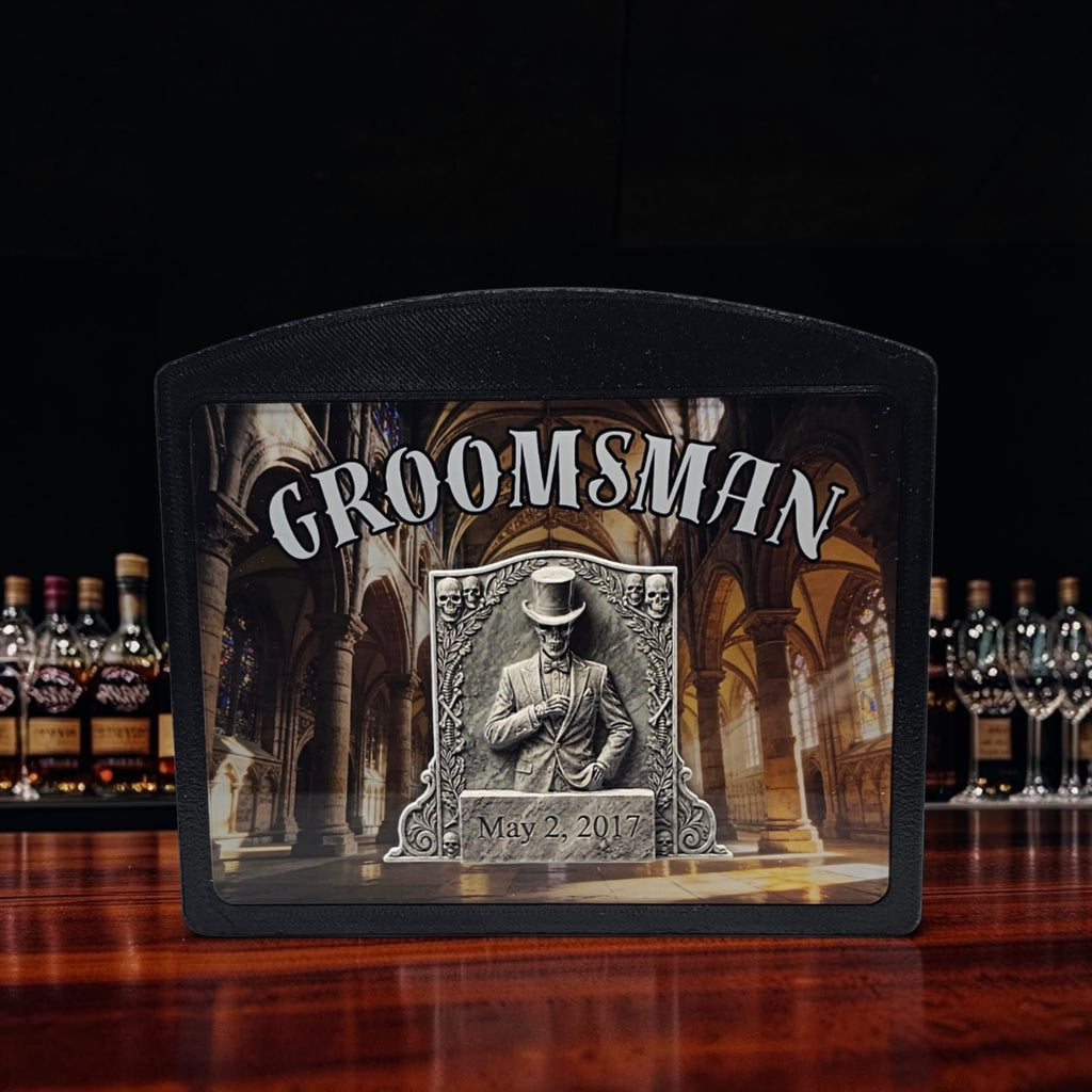 Personalized Groomsman/Best Man Flask - Stainless Steel 6oz