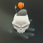 Angry Skull Planter - 3D Printed