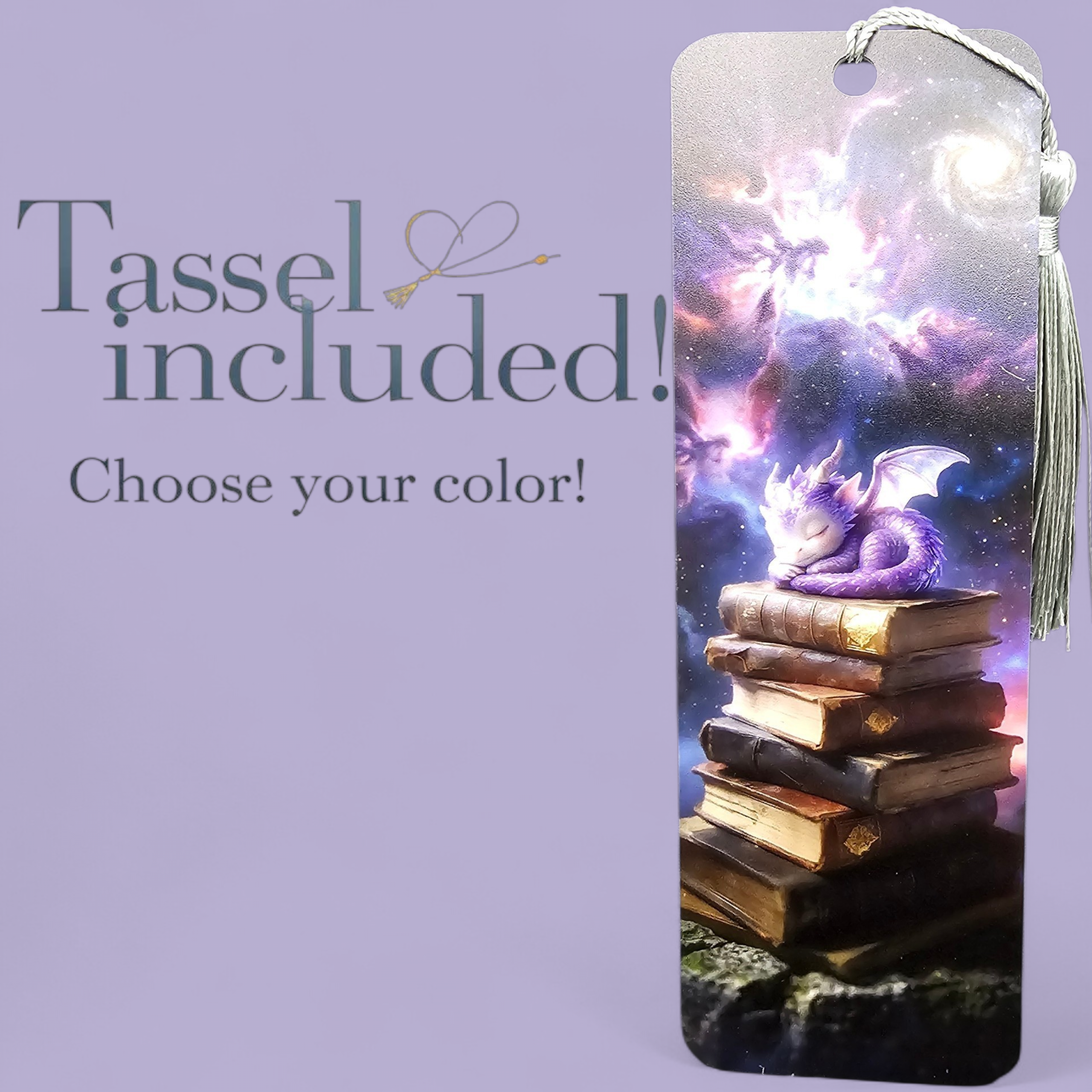 Premium Acrylic Bookmark | Choose from Stock Designs | UV Printed with Tassel