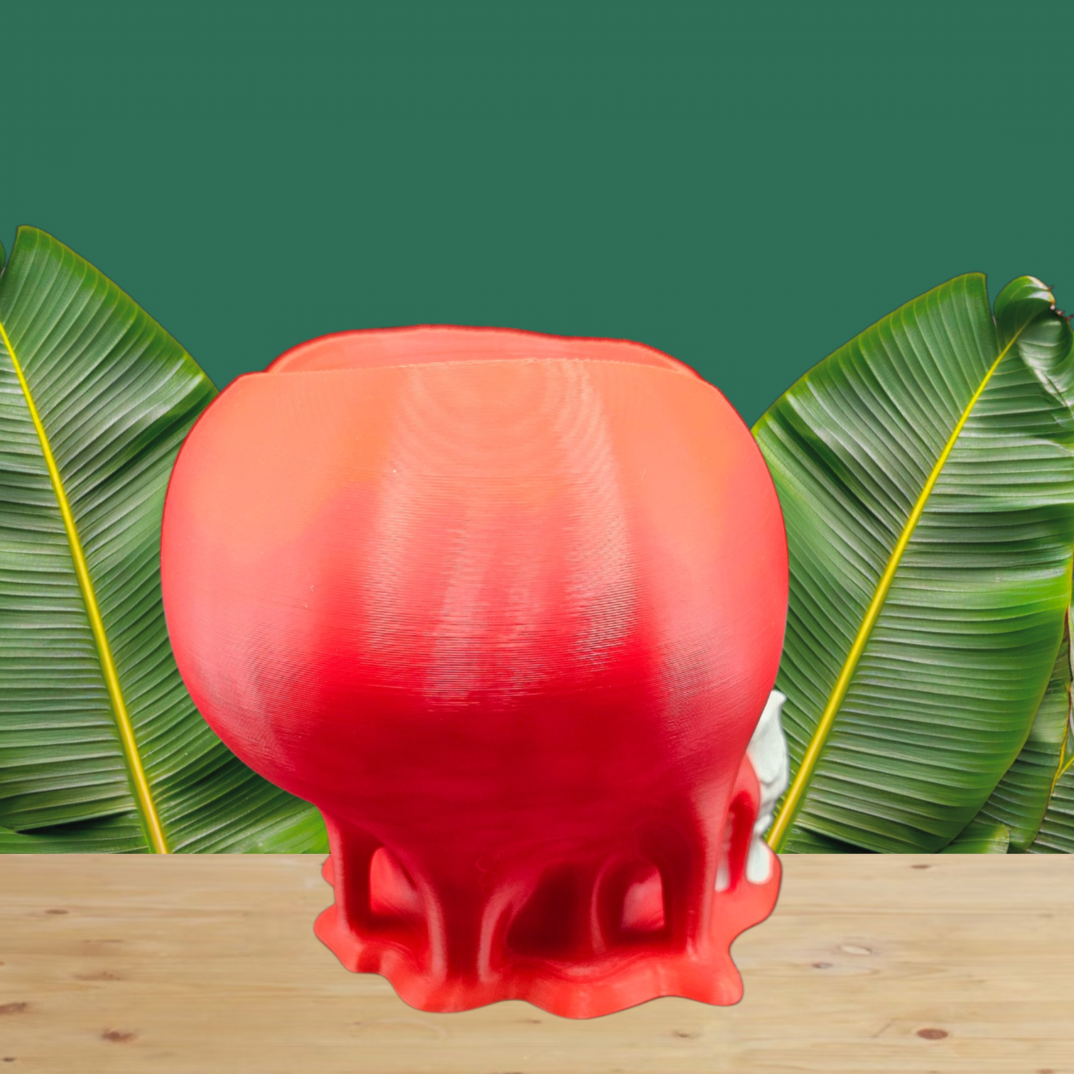 Dual-Sided Skull & Heart Planter | 3D Printed PETG - Love and Decay