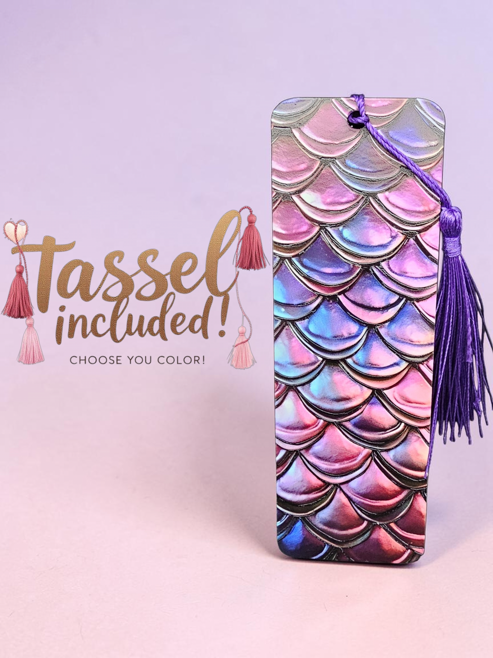 Premium Acrylic Bookmark | Choose from Stock Designs | UV Printed with Tassel