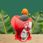 Dual-Sided Skull & Heart Planter | 3D Printed PETG - Love and Decay