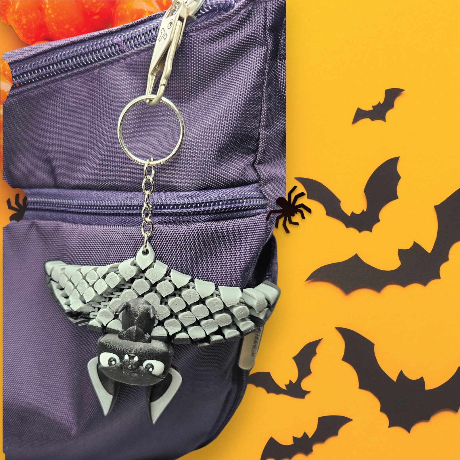 Bat Fidget Keychain - 3D Printed Flexi Pet