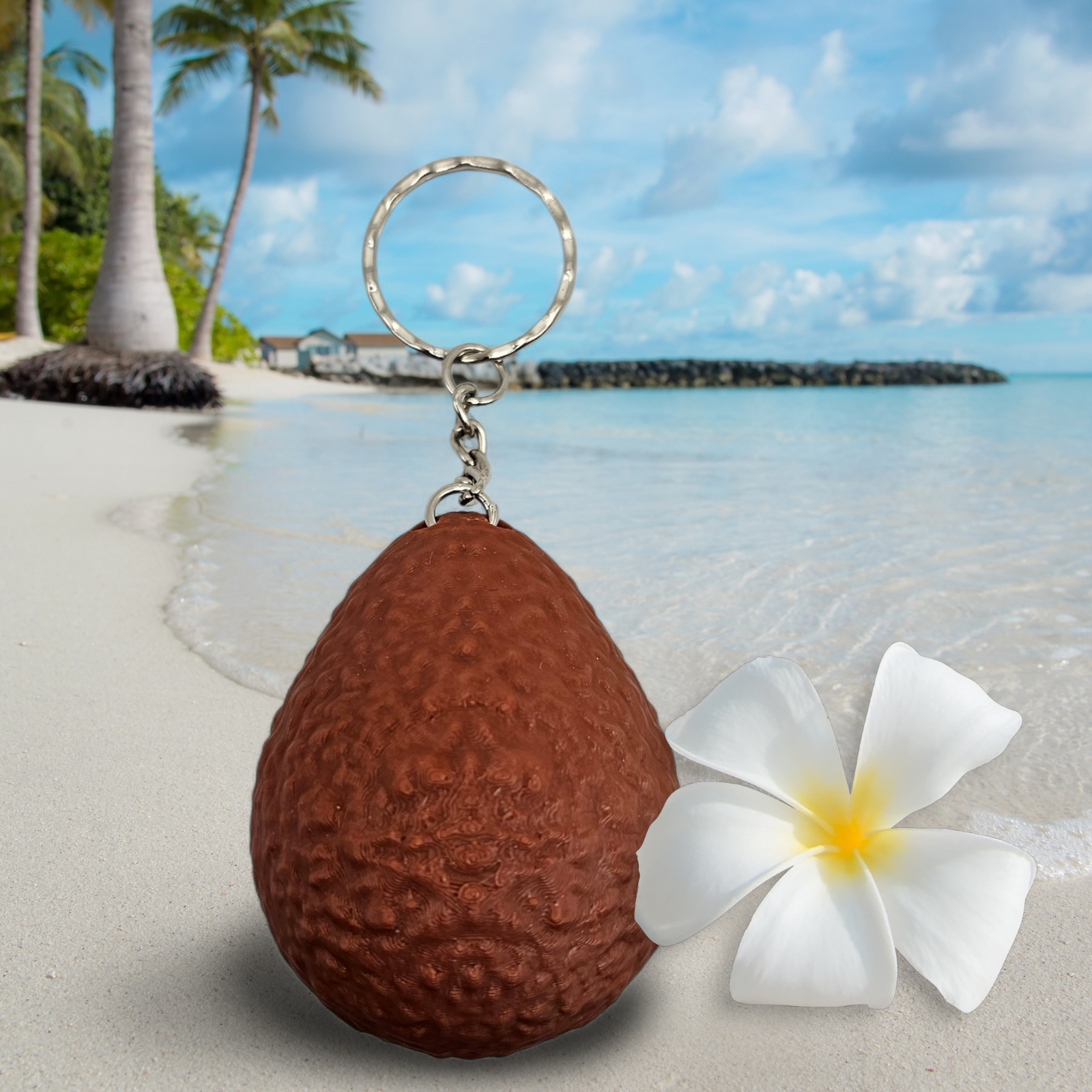 Avocado Heart Fidget Clicker Keychain - 3D Printed