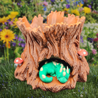 Sleeping Baby Dragon Planter Slumber Stump – 3D Printed in PETG