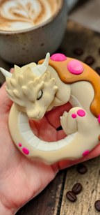 Sleeping Dragon Donut, "Dragonut" - 3D Printed