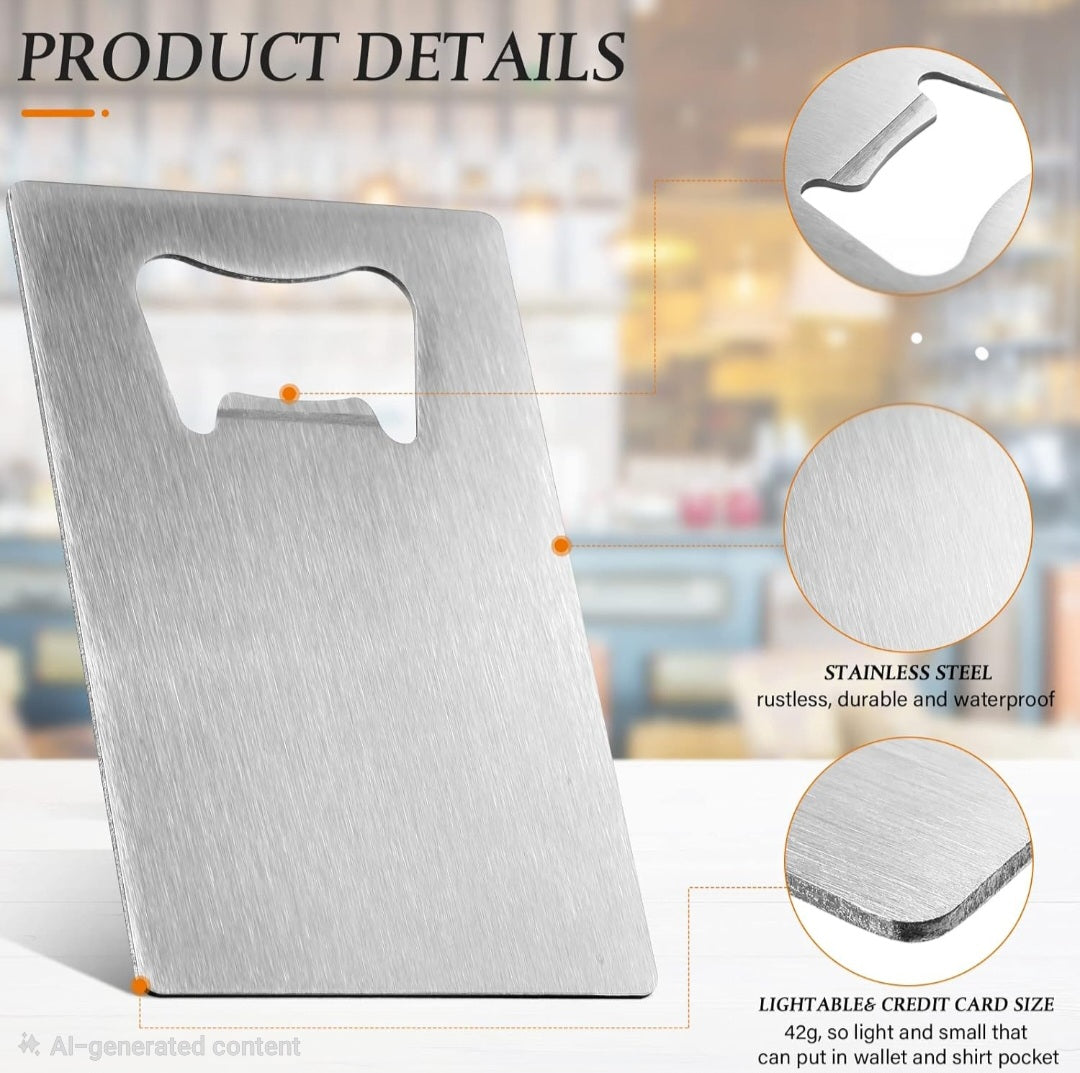 USA 250th Anniversary Bottle Opener Card - Stainless Steel Wallet Size