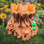 Sleeping Baby Dragon Planter Slumber Stump – 3D Printed in PETG