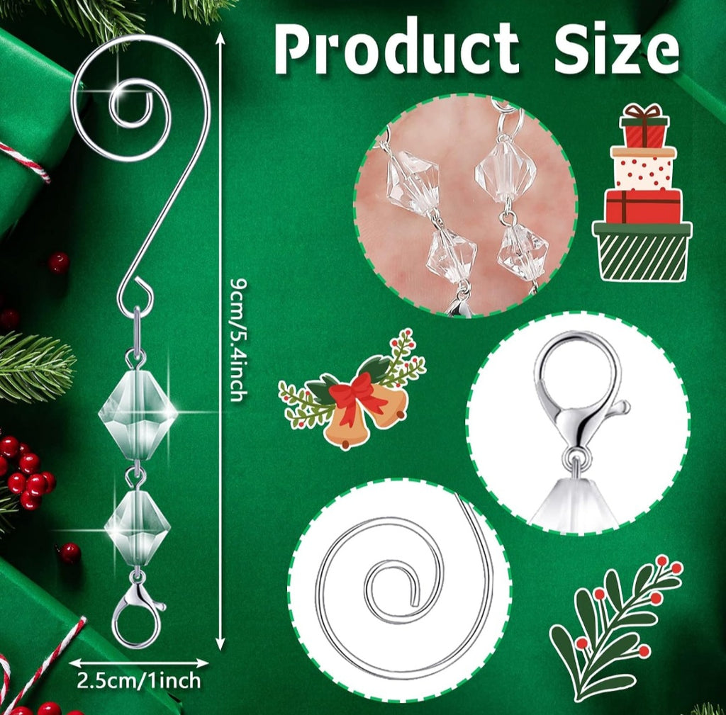 4" Round Clear Acrylic Stained Glass Style Santa Claus Christmas Ornament