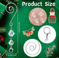 4" Round Clear Acrylic Stained Glass Style Santa Claus Christmas Ornament